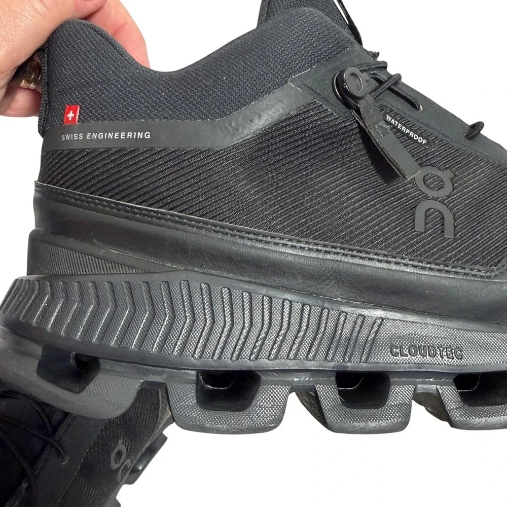 On Cloud Cloudroam Waterproof Mens 14 Black Hiking Running Sneaker Boots Black